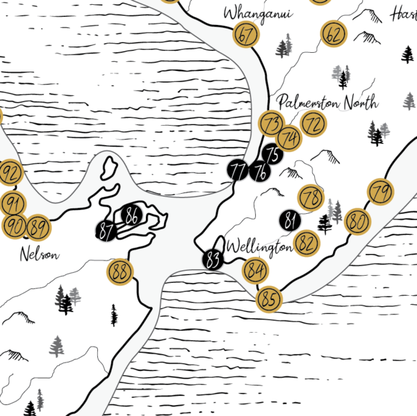 The Classic NZ Scratch Map - Scratch Dots