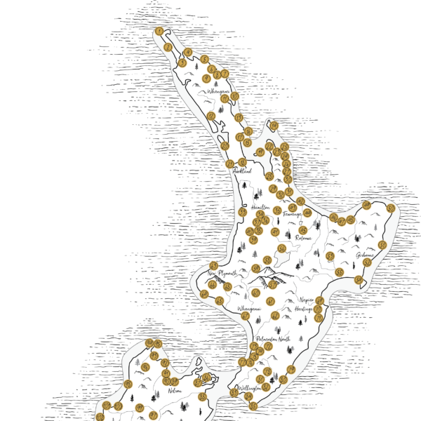 The Classic NZ Scratch Map - North Island